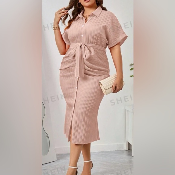 Dusty pink stretchy dress - Picture 2 of 2